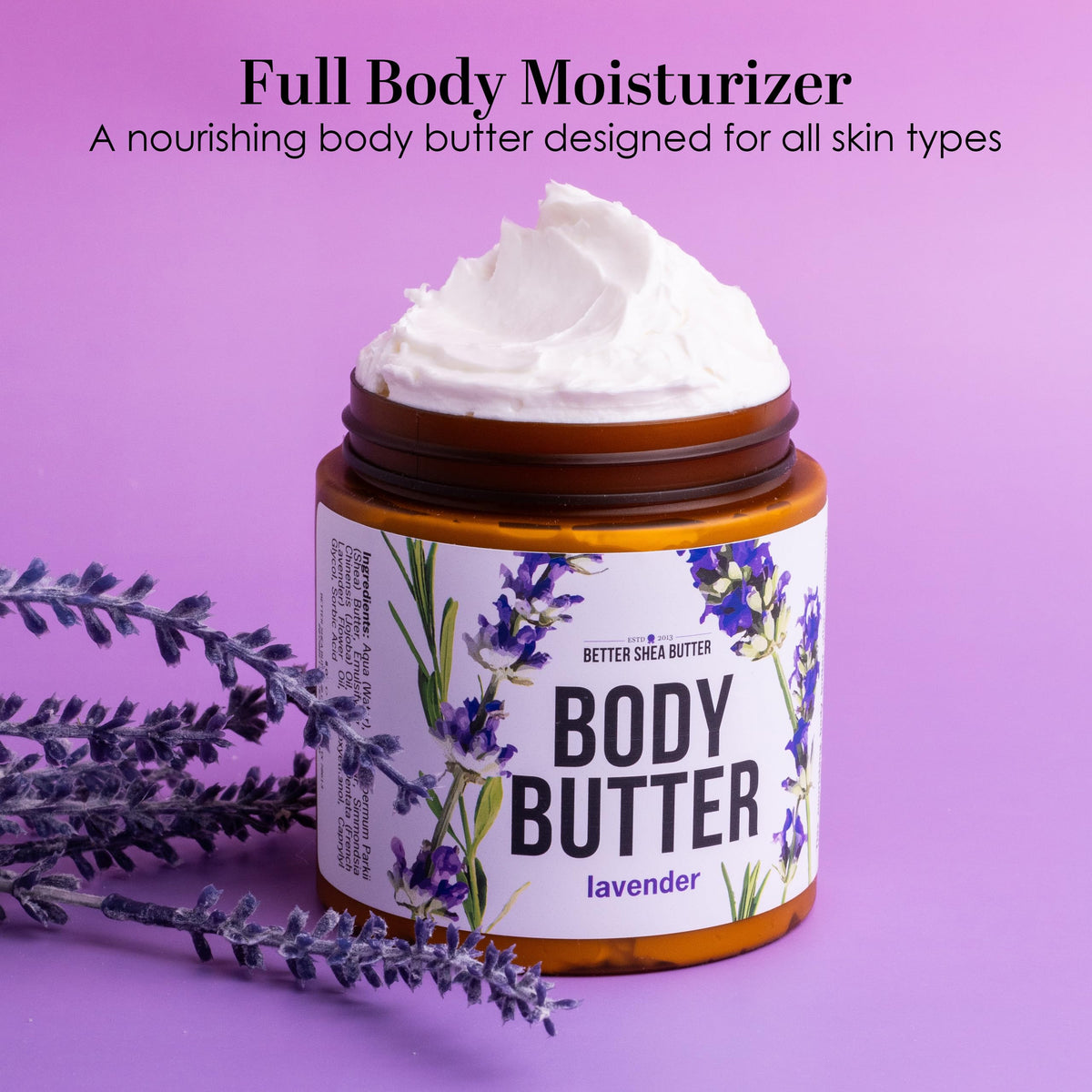 Better Shea Butter next to a common item to show jar size and portability