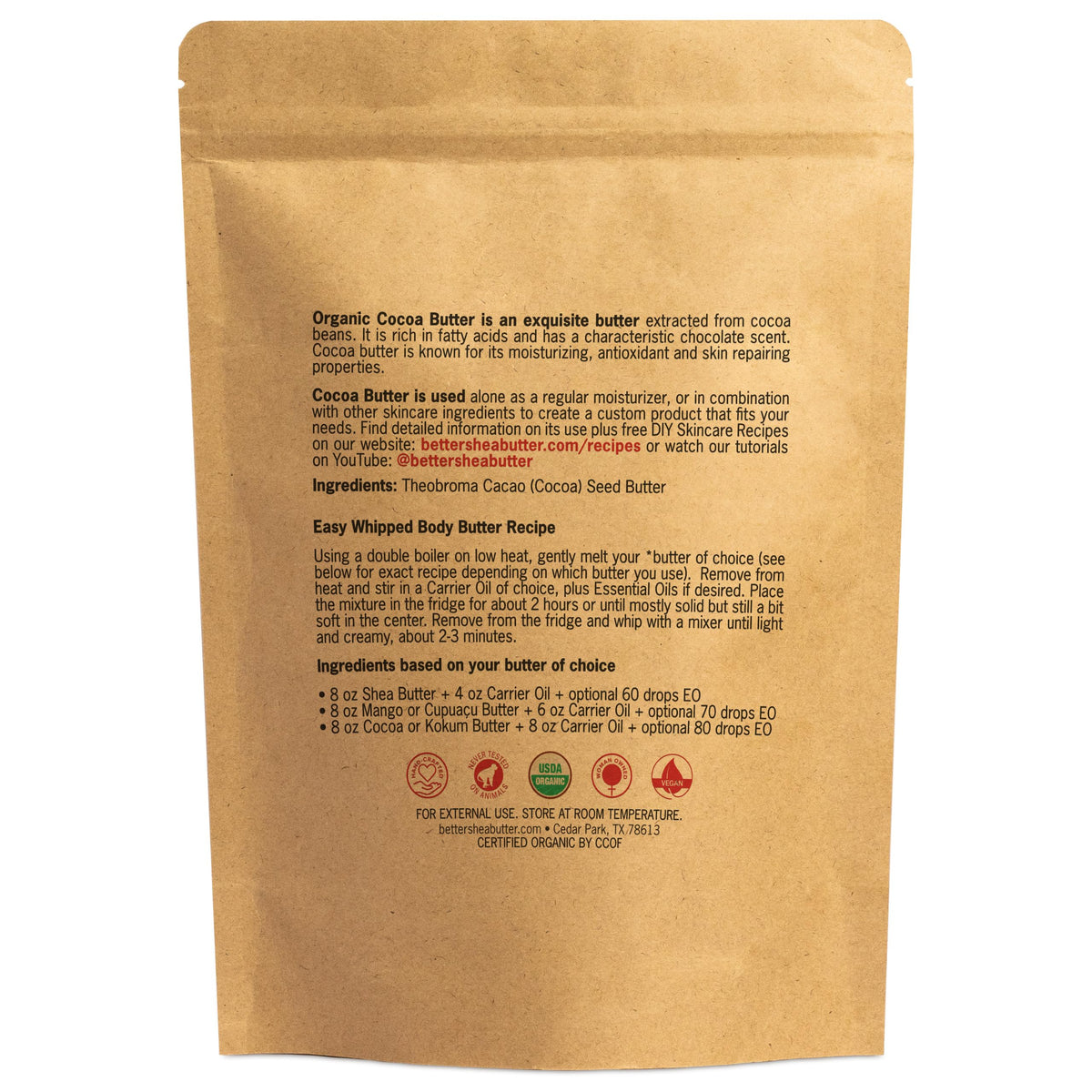 Better Shea Butter solid block close-up highlighting natural texture and moisturizing benefit