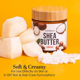Better Shea Butter on a wooden spoon showing scoopable consistency for DIY recipes
