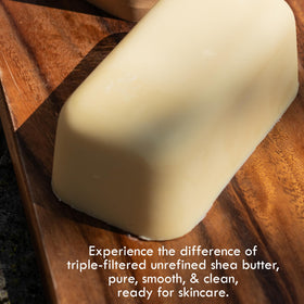 Better Shea Butter creamy texture close-up showing unrefined butter nutrient-rich feel