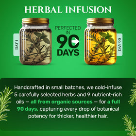 BetterGRO oil drops applied to scalp, demonstrates targeted nourishment
