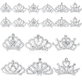 Beupy front packaging showing 18-piece silver tiara set and gift-ready appeal
