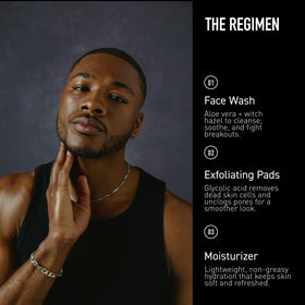 Bevel face wash pump dispensing gel with aloe texture — soothes and cleanses skin