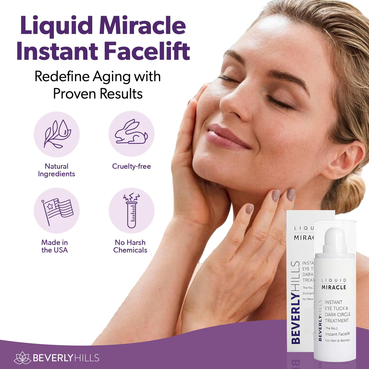 BEVERLY HILLS ingredient label detail showing peptide and veegum clarity