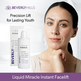 BEVERLY HILLS bottle on vanity in modern bathroom suggesting daily routine ease