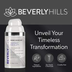 Beverly Hills label close-up showing ingredients and simple directions