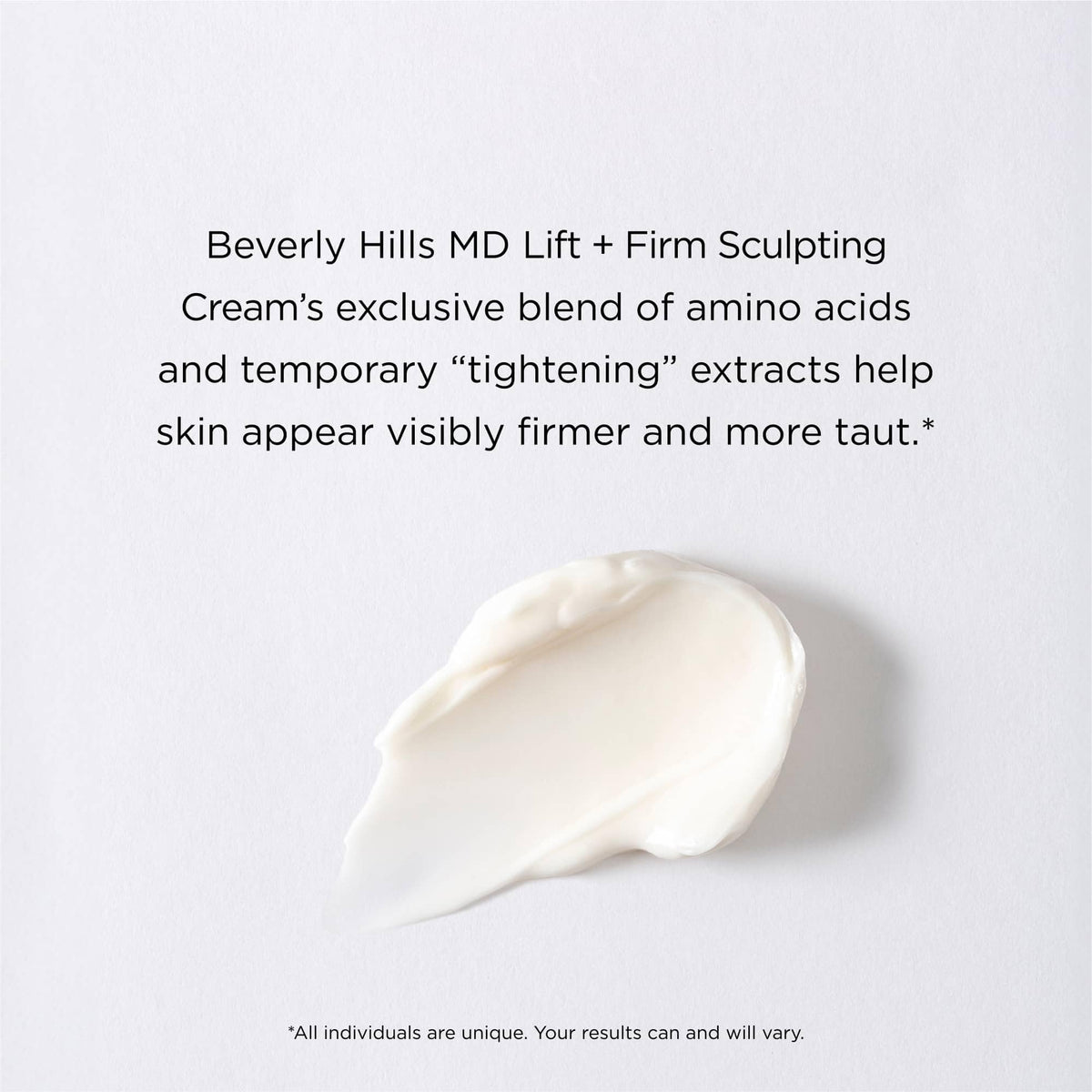 Beverly Hills MD jar label closeup showing brand and active-firming ingredients
