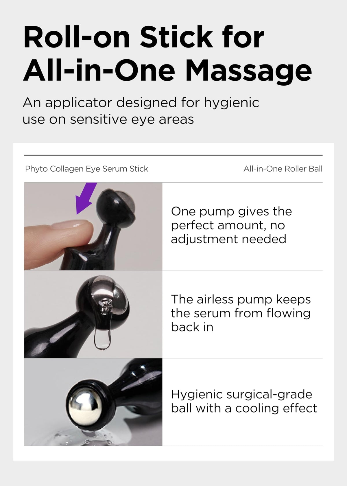 BE+WANTS roller next to common objects showing size and portability for on-the-go use