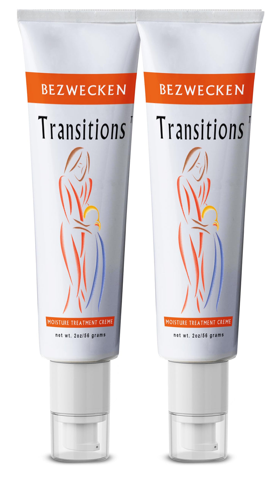 Bezwecken Transitions front packaging showing product and nighttime application benefit