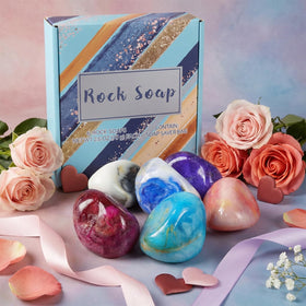 Bff Beauty Garden six soaps lined up, showing scent variety and organized presentation benefit