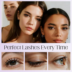 BFQ applying mascara to lashes demonstrating lift and length benefit