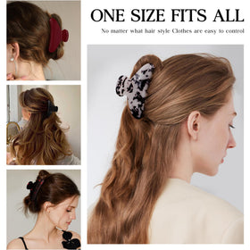 Bgffuy clip holding a bun illustrating strong hold for thick hair