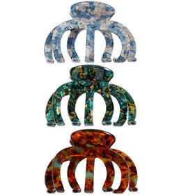 Bgffuy front view of 3-pack clips showing colors and shape, stylish hold