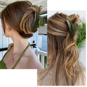 Bgffuy in-use high bun demonstrating strong comfortable hold