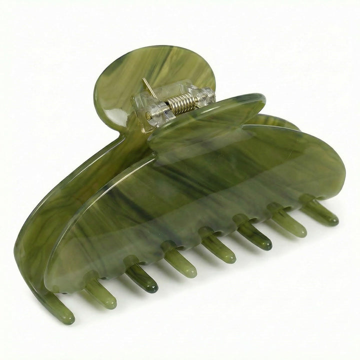 Bgffuy front view olive green clip showing secure stylish hold