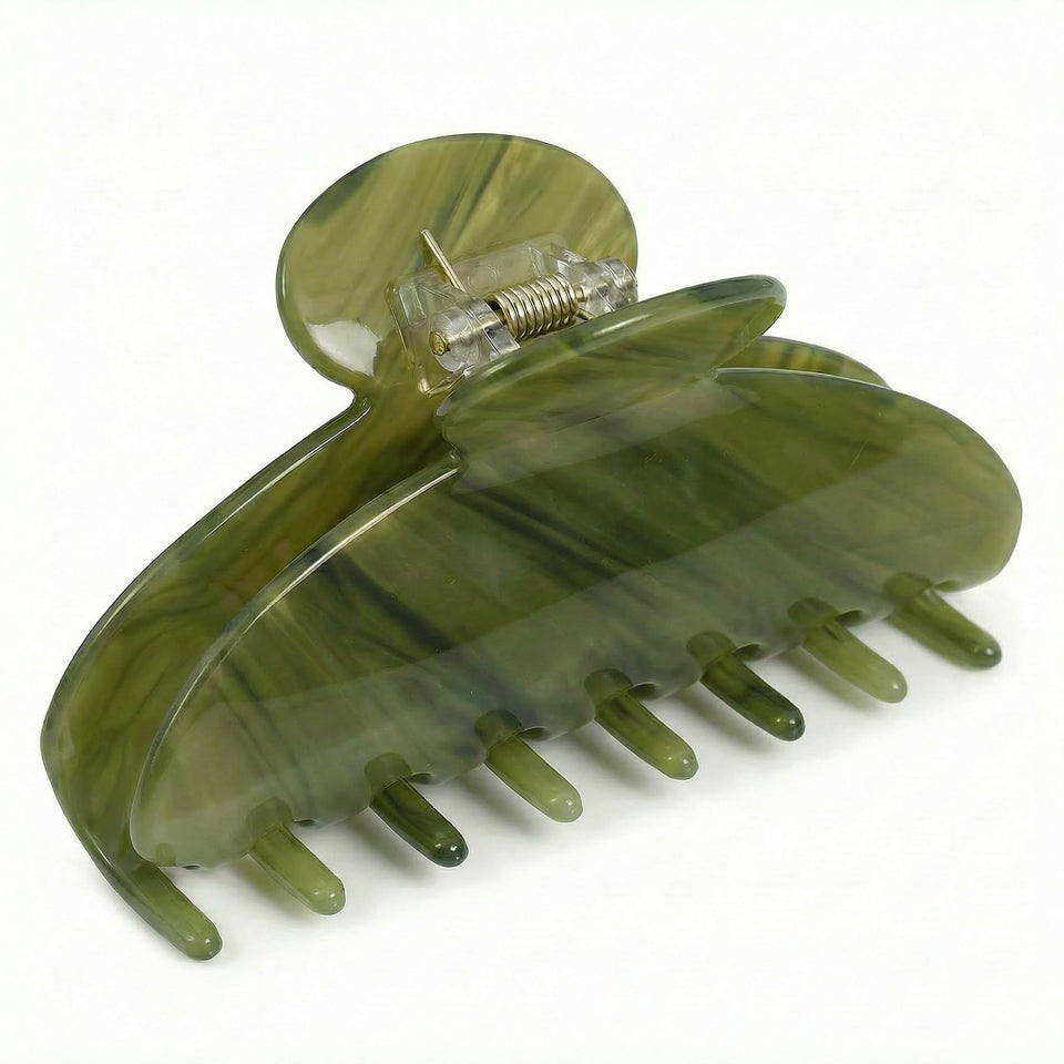 Bgffuy front view olive green clip showing secure stylish hold