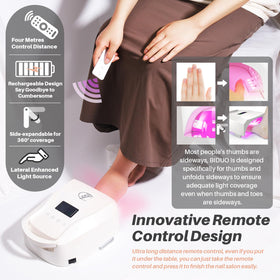 BIDUO folded position for pedicure use and comfortable foot access