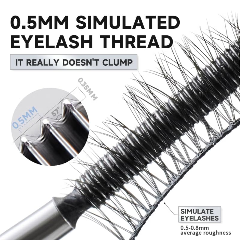Model applying Biewals mascara demonstrating lifted, separated lashes for wide-eyed effect