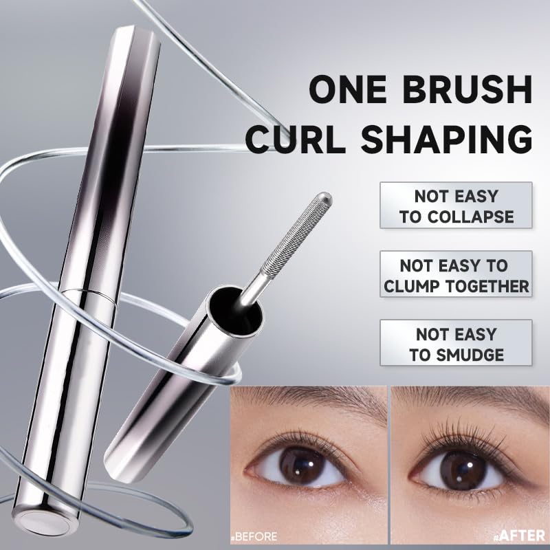 Swatch of Biewals mascara texture on card highlighting creamy, buildable pigment for volume