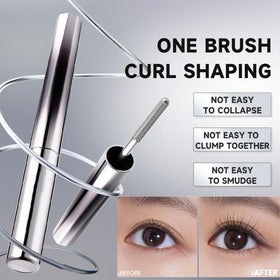 Swatch of Biewals mascara texture on card highlighting creamy, buildable pigment for volume