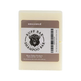 Big Crazy Buffalo front packaging of buff bar showing natural unscented benefits