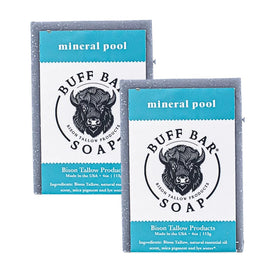 Big Crazy Buffalo front packaging showing two soap bars and label benefits
