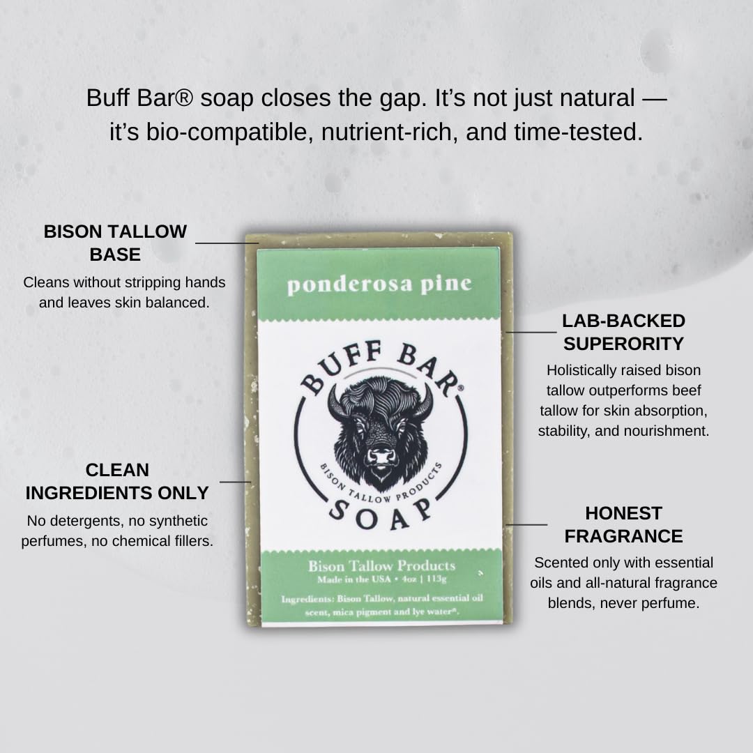 Big Crazy Buffalo soap used while shaving showing smooth razor glide and less irritation