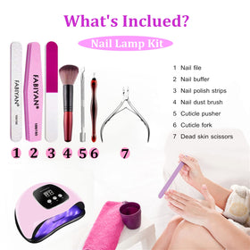 BIGBEAR manicure kit arranged with tools ready for at-home use