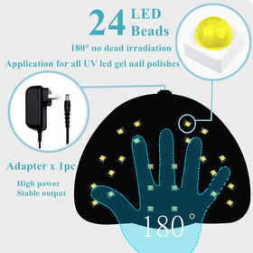 BIGBEAR lamp next to hand and toe showing size and capacity for five nails benefit