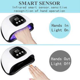 BIGBEAR lamp with hand inserted demonstrating automatic sensor activation for hands-free use