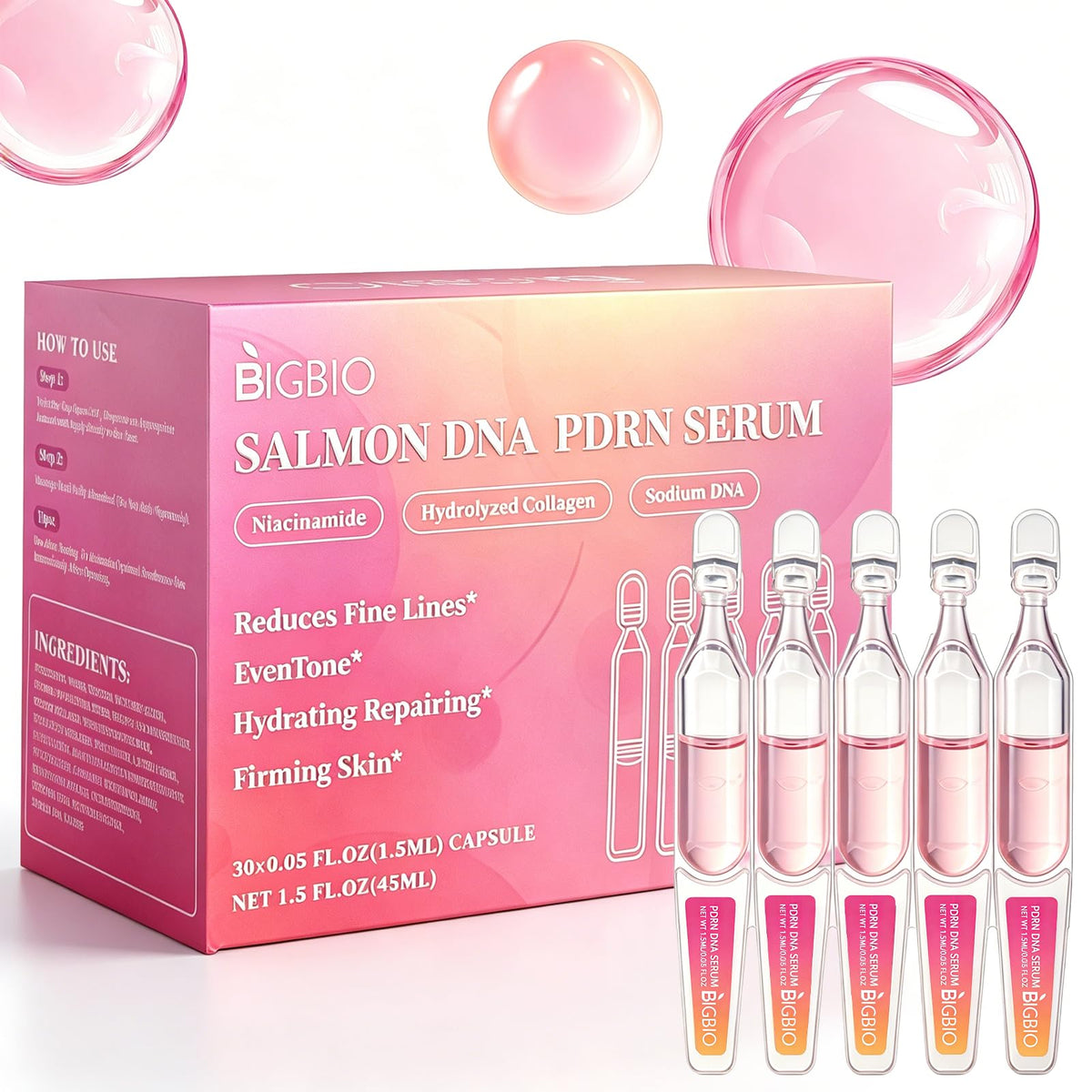 BIGBIO front packaging showing 30 ampoules and benefits