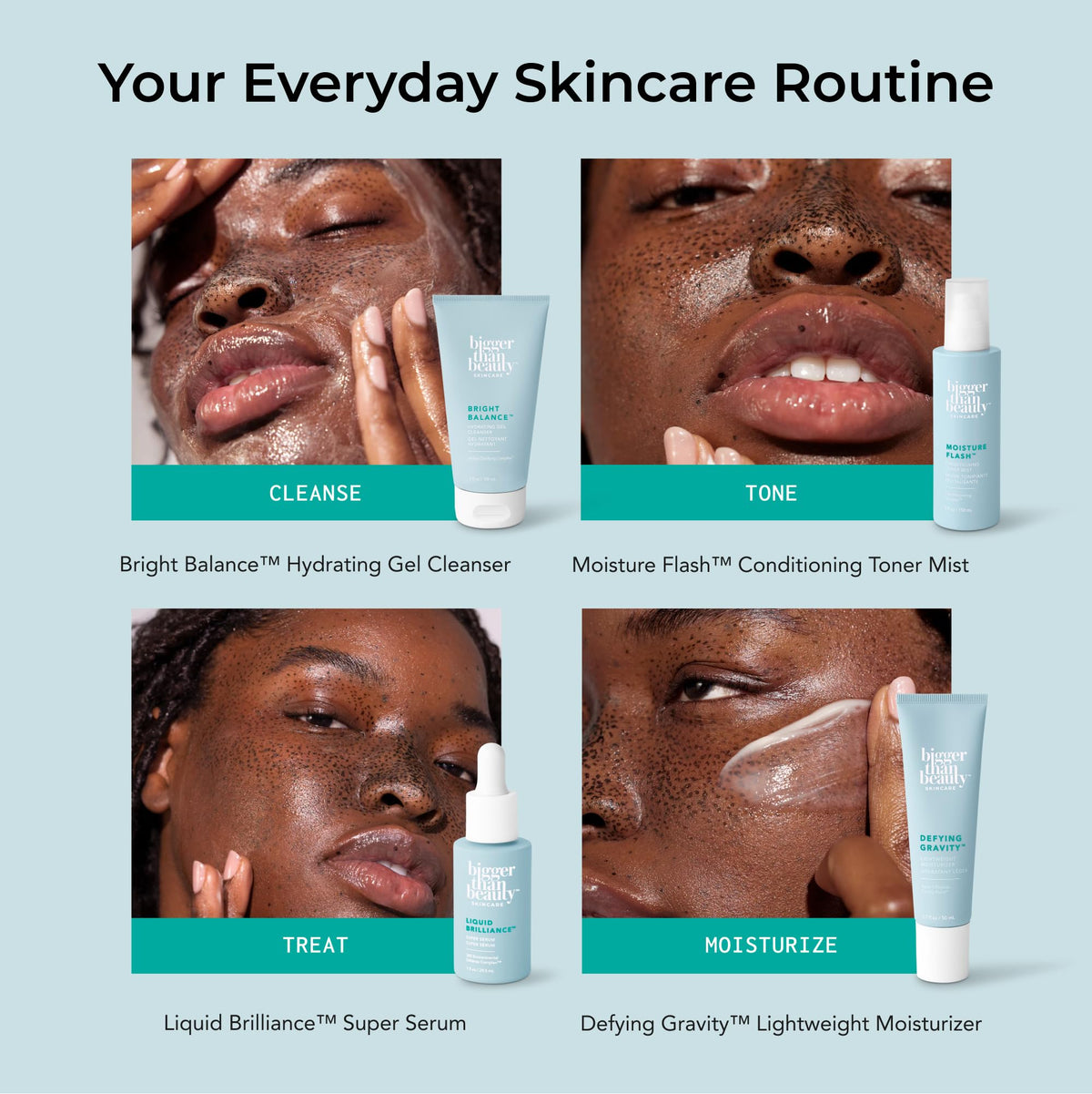 Bigger Than Beauty removing makeup to show effective gentle cleansing