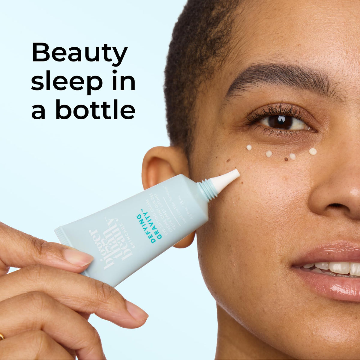 Bigger Than Beauty cream texture close-up showing lightweight silky finish