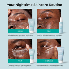 Bigger Than Beauty eye cream layered under makeup for seamless wear benefit