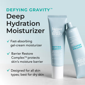 Bigger Than Beauty gel-cream texture close-up displaying lightweight, fast-absorbing finish