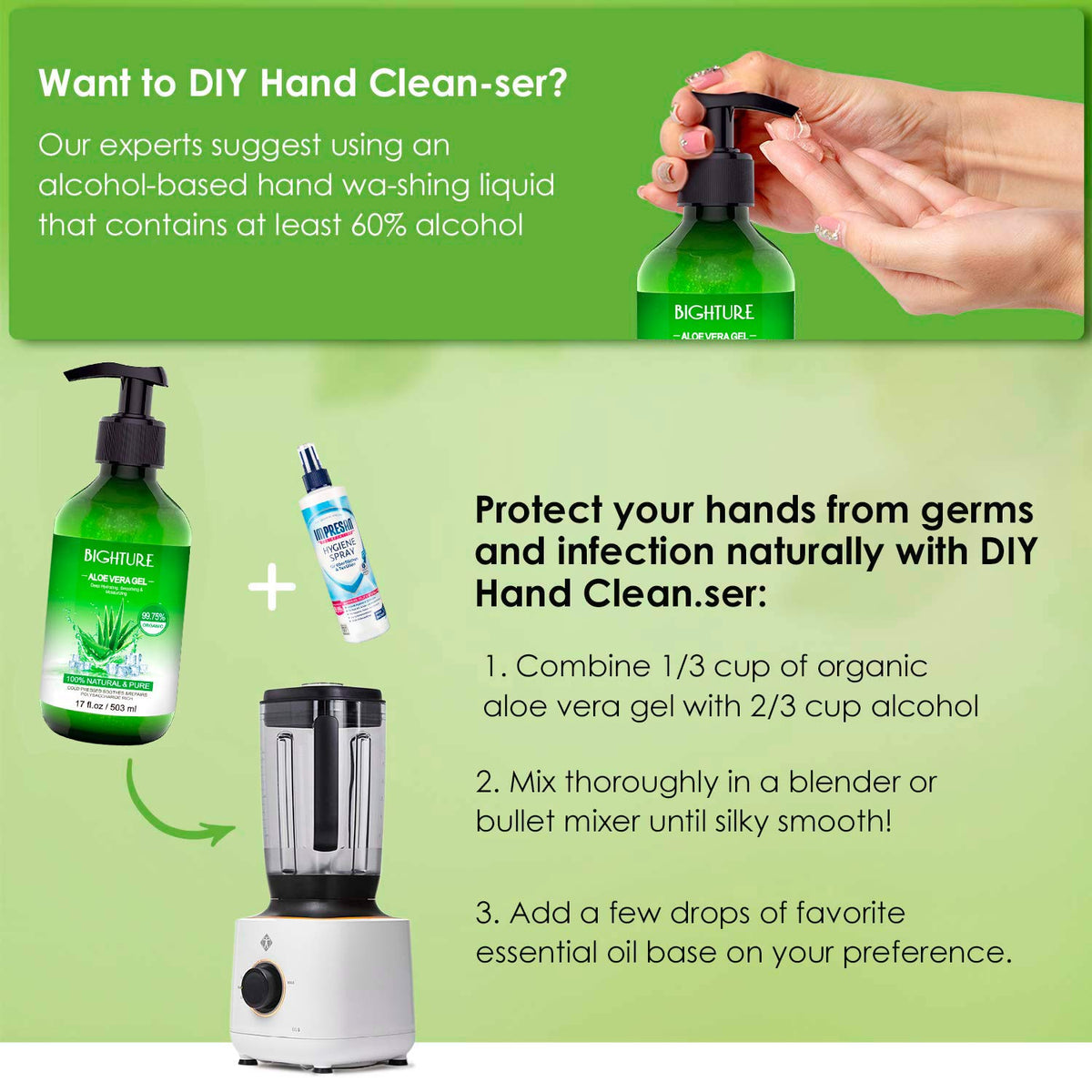 BIGHTURE close-up of gel texture highlighting smooth, lightweight consistency
