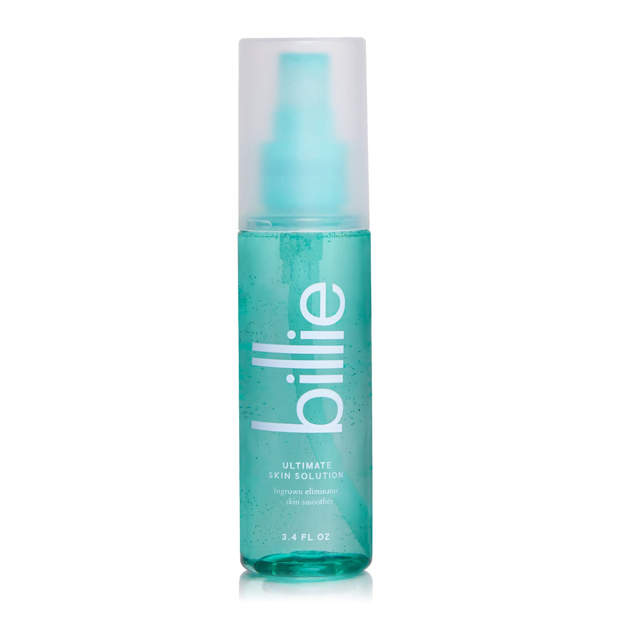 Billie front bottle shot showing clean packaging and product use benefit