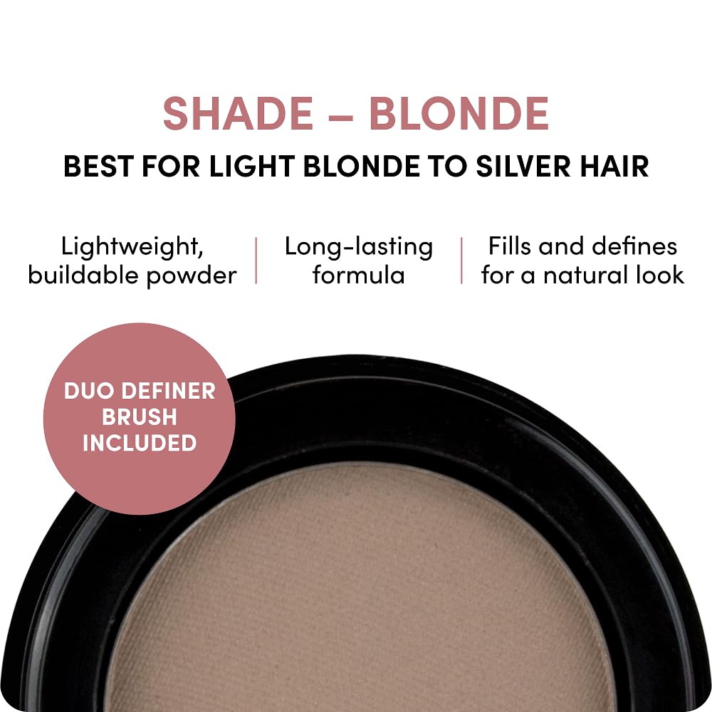 billion dollar brows blonde open palette close-up of powder texture