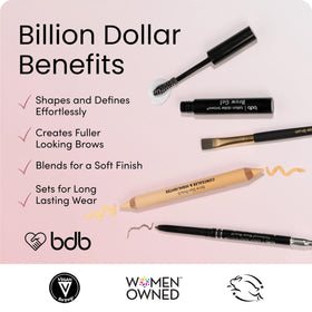 billion dollar brows clear gel wand holding formula for long-lasting hold