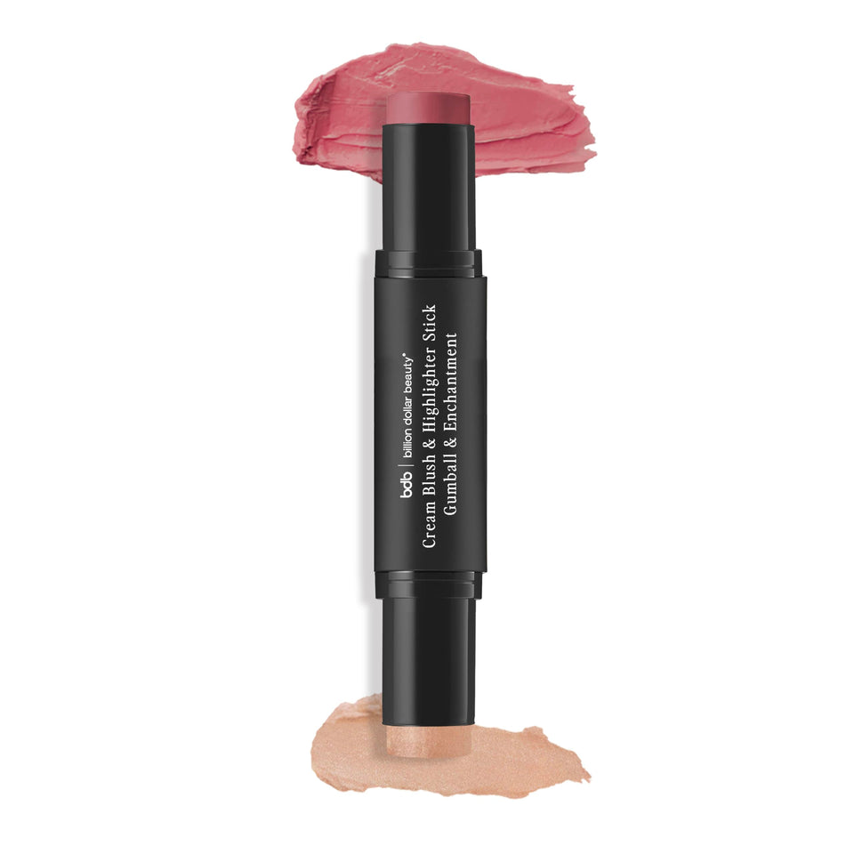 billion dollar brows front packaging showing compact dual-stick and portability benefit