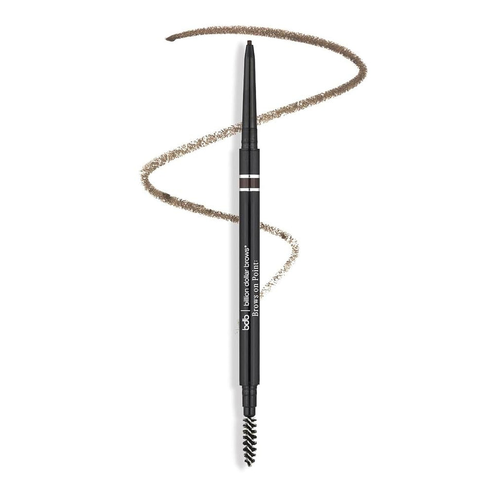billion dollar brows front packaging showing Taupe shade and compact design benefit