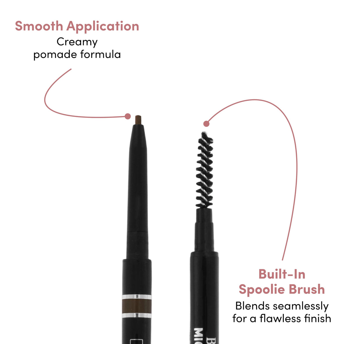 billion dollar brows pencil held in hand shows compact travel-friendly size