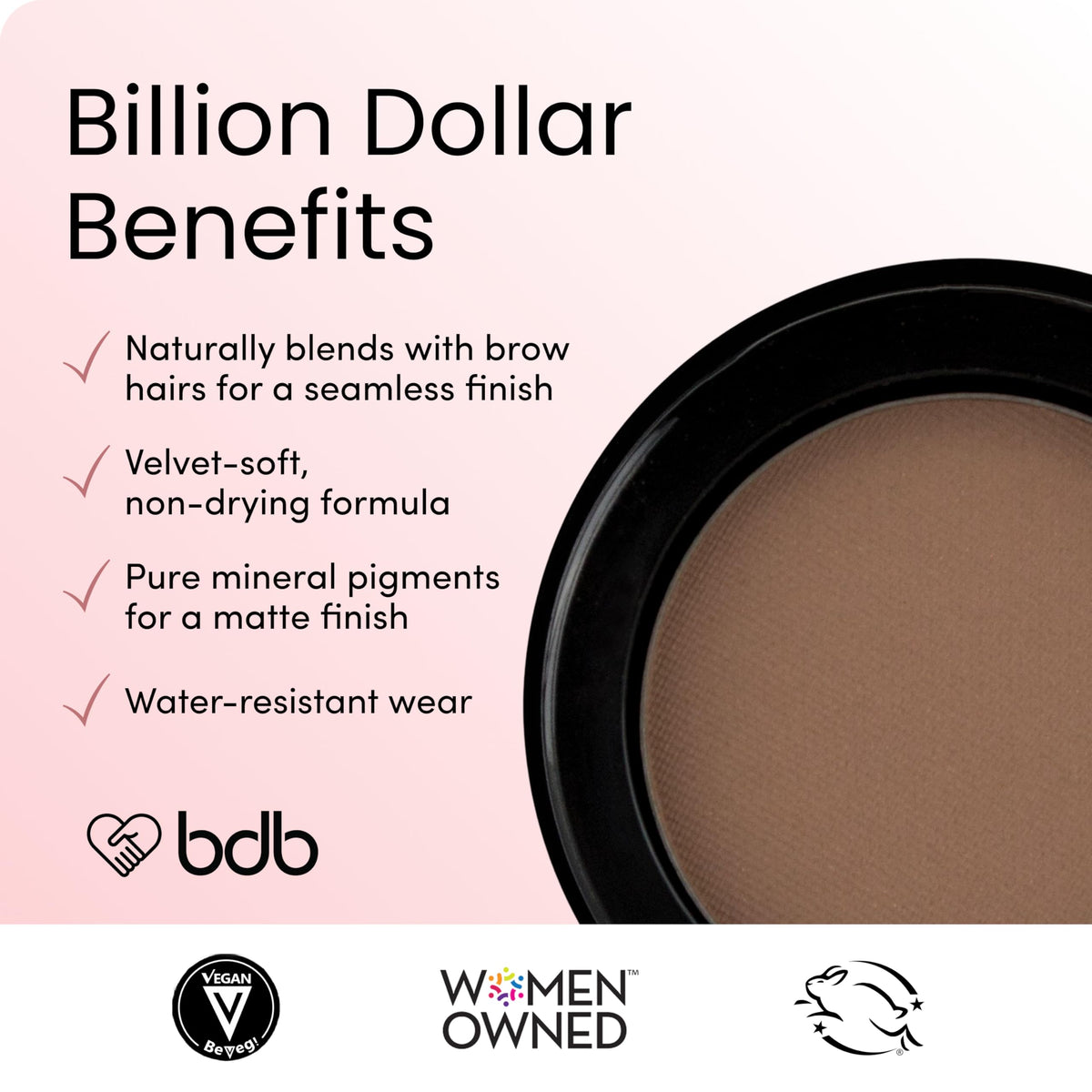 billion dollar brows application with angled brush showing precise placement and feathered strokes