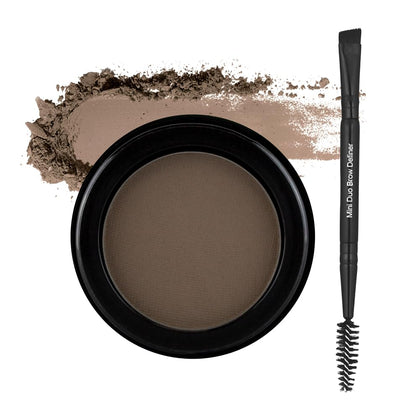 billion dollar brows front packaging showing compact and brand, highlights sleek design