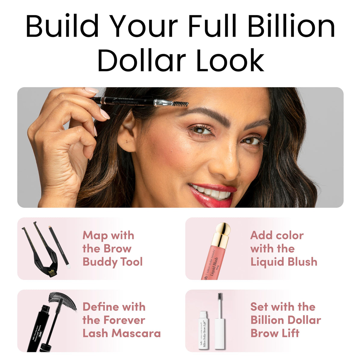 billion dollar brows travel makeup bag lifestyle image showing pencil ready for touch-ups and portability