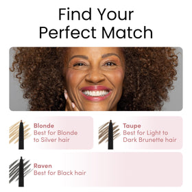 billion dollar brows travel pouch with pencil illustrating convenient on-the-go touch-ups