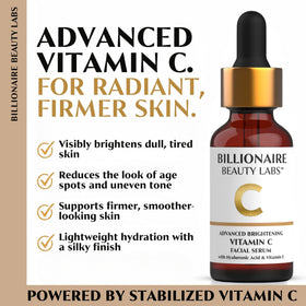 Billionaire Beauty Labs dropper dispensing clear serum for controlled hygienic application