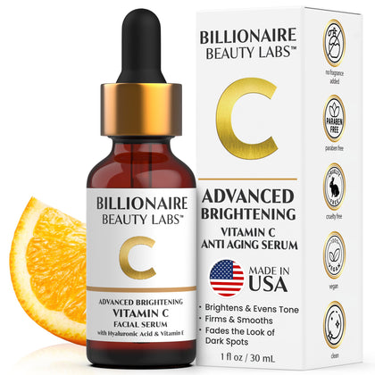 Billionaire Beauty Labs front bottle showing sleek packaging and precision dropper benefit