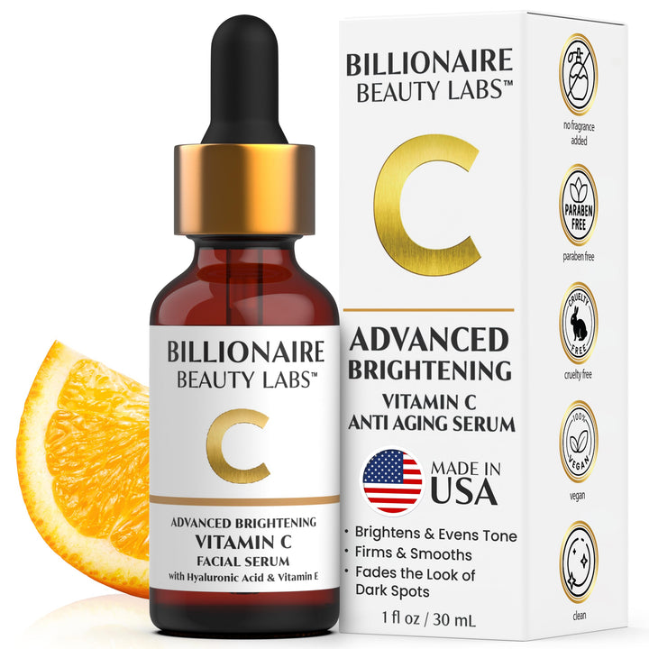Billionaire Beauty Labs front bottle showing sleek packaging and precision dropper benefit
