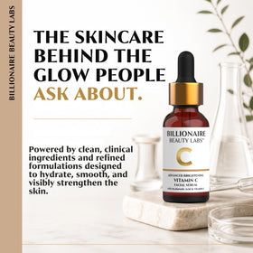 Billionaire Beauty Labs jar with botanicals emphasizing natural extracts benefit
